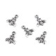 Mini bee pendant/zipper puller - Platinum (10 Pieces)