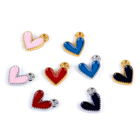 Fém medál / cipzár húzóka mini szív 10x10 mm - Kék (5 Darabok) Fém medál / cipzár húzóka mini szív 10x10 mm - Kék (5 Darabok)
