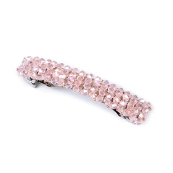 French hair clip with crystals - Powder (1 Piece)