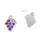 Pendant charm/zipper puller - bananas, grapes, strawberry - Violet (2 Pieces) Pendant charm/zipper puller - bananas, grapes, strawberry - Violet (2 Pieces)