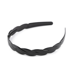 Cerchietto in plastica - Nero (1 Pezzo)
