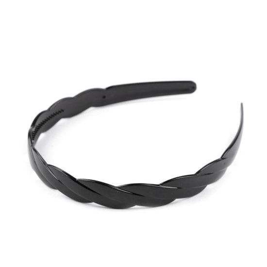 Cerchietto in plastica - Nero (12 Pezzi) Cerchietto in plastica - Nero (12 Pezzi)