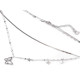 Collier double en acier inoxydable avec papillon en nacre - Argent (1 Pièce) Collier double en acier inoxydable avec papillon en nacre - Argent (1 Pièce)