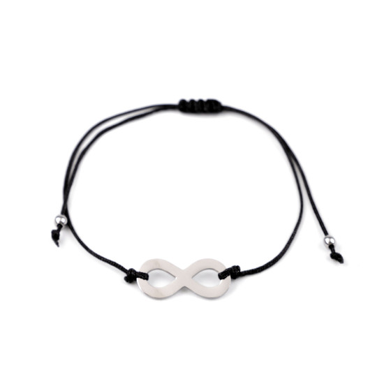 Brățară din oțel inoxidabil shamballa, infinity - Negru (1 Bucată) Brățară din oțel inoxidabil shamballa, infinity - Negru (1 Bucată)