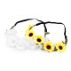 Bandeau élastique avec fleurs pour coiffure - Jaune (1 Pièce) Bandeau élastique avec fleurs pour coiffure - Jaune (1 Pièce)