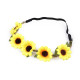 Bandeau élastique avec fleurs pour coiffure - Jaune (1 Pièce) Bandeau élastique avec fleurs pour coiffure - Jaune (1 Pièce)