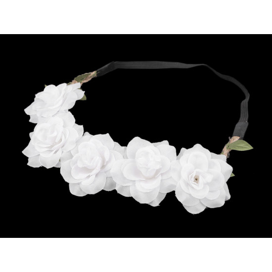 Bandeau élastique avec fleurs pour coiffure - Jaune (1 Pièce) Bandeau élastique avec fleurs pour coiffure - Jaune (1 Pièce)