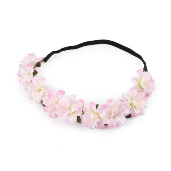Bandeau élastique avec fleurs pour coiffure - Rose pâle (5 Pièces) Bandeau élastique avec fleurs pour coiffure - Rose pâle (5 Pièces)