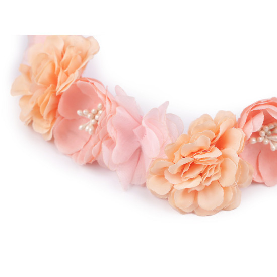 Bandeau élastique avec fleurs pour coiffure - Rose (1 Pièce) Bandeau élastique avec fleurs pour coiffure - Rose (1 Pièce)