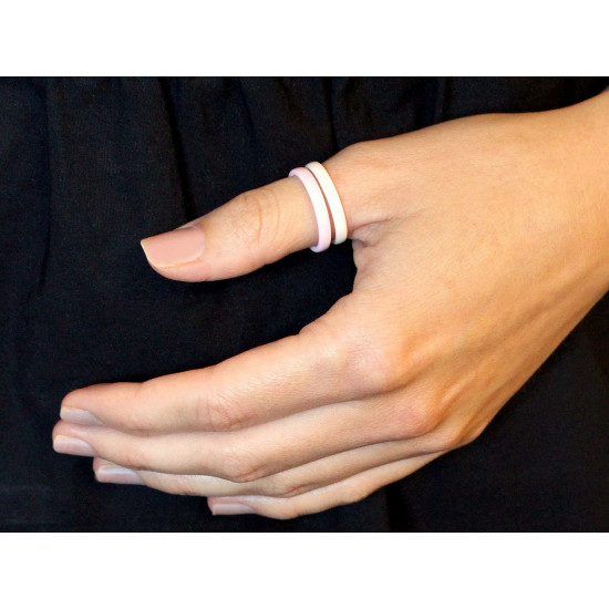 Bague en céramique pour femmes et filles - Blanc (4 Pièces) Bague en céramique pour femmes et filles - Blanc (4 Pièces)