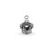 Zawieszka korona 12x16 mm - Platyna (5 Sztuki) Zawieszka korona 12x16 mm - Platyna (5 Sztuki)