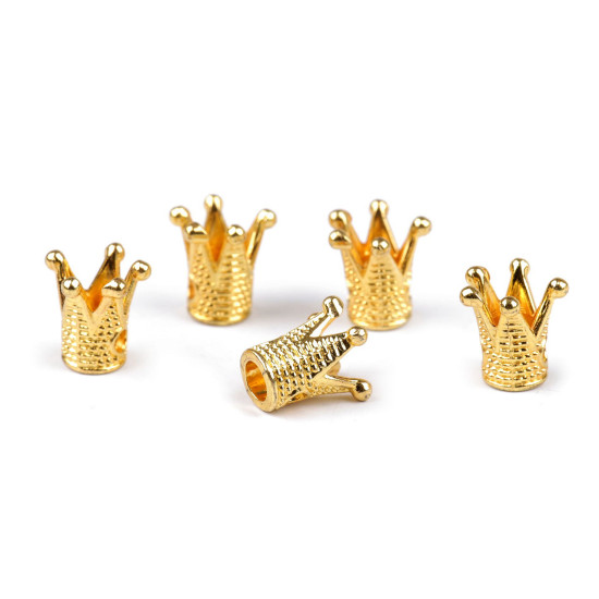 Korona metalowa do przyszycia 10x10 mm - Platyna (5 Sztuki) Korona metalowa do przyszycia 10x10 mm - Platyna (5 Sztuki)