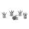 Couronne métallique à coudre, 10 x 10 mm - Platine (20 Pièces)