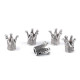 Korona metalowa do przyszycia 10x10 mm - Platyna (5 Sztuki) Korona metalowa do przyszycia 10x10 mm - Platyna (5 Sztuki)