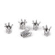 Korona metalowa do przyszycia 10x10 mm - Platyna (5 Sztuki) Korona metalowa do przyszycia 10x10 mm - Platyna (5 Sztuki)