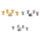 Korona metalowa do przyszycia 10x10 mm - Platyna (5 Sztuki) Korona metalowa do przyszycia 10x10 mm - Platyna (5 Sztuki)