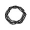 Faux pearl necklace long, retro - Black (1 Piece)