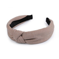 Opaska do włosów turban tekstylna - Beżowy (1 Sztuka)