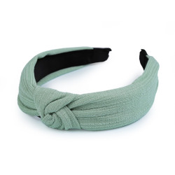 Opaska do włosów turban tekstylna - Zielona szałwia jasna (1 Sztuka)
