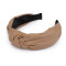 Cerchietto con nodo, finta pelle - Beige (1 Pezzo)