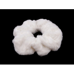 Gumka do włosów minky - White (1 Sztuka)