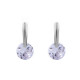 Stainless steel earrings with a rhinestone - Emerald (3 Pairs)