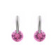 Stainless steel earrings with a rhinestone - Emerald (3 Pairs)