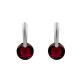 Stainless steel earrings with a rhinestone - Emerald (3 Pairs)