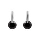 Stainless steel earrings with a rhinestone - Emerald (3 Pairs)