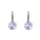 Stainless steel earrings with a rhinestone - Emerald (3 Pairs)