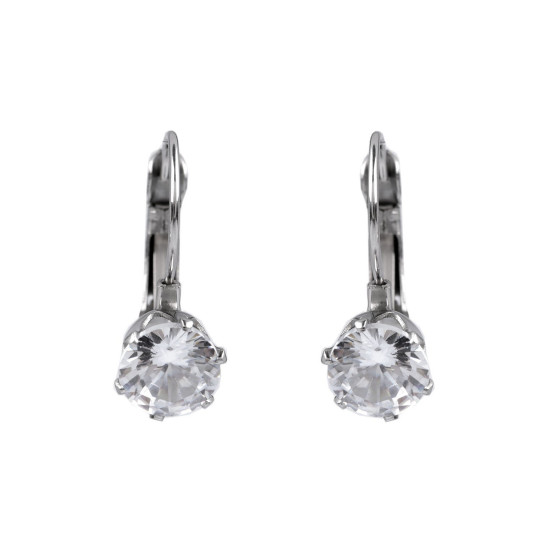 Kolczyki ze stali nierdzewnej z szlifowanym kamyczkiem - Crystal (1 Para) Kolczyki ze stali nierdzewnej z szlifowanym kamyczkiem - Crystal (1 Para)