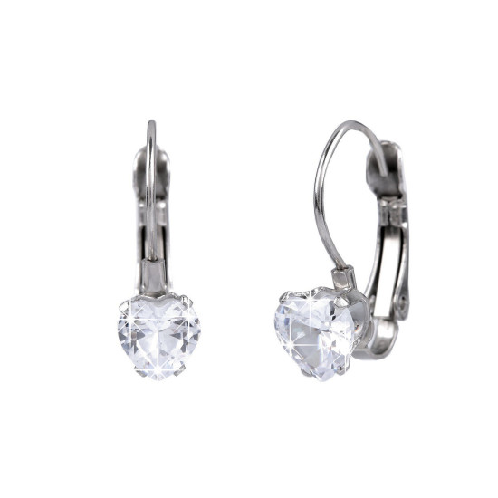 Kolczyki ze stali nierdzewnej z szlifowanym kamyczkiem - Crystal (1 Para) Kolczyki ze stali nierdzewnej z szlifowanym kamyczkiem - Crystal (1 Para)