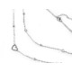 Double stainless steel necklace with rhinestones and heart - Silver (3 Pieces) Double stainless steel necklace with rhinestones and heart - Silver (3 Pieces)