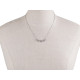 Collier 2 en 1 en acier inoxydable avec strass - cœurs, trèfle à quatre feuilles - Argent (1 Pièce) Collier 2 en 1 en acier inoxydable avec strass - cœurs, trèfle à quatre feuilles - Argent (1 Pièce)