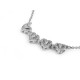 Collier 2 en 1 en acier inoxydable avec strass - cœurs, trèfle à quatre feuilles - Argent (1 Pièce) Collier 2 en 1 en acier inoxydable avec strass - cœurs, trèfle à quatre feuilles - Argent (1 Pièce)