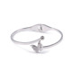 Armband aus edelstahl mit geschliffenen steinchen - Silber (1 Stück) Armband aus edelstahl mit geschliffenen steinchen - Silber (1 Stück)