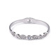 Armband aus edelstahl mit geschliffenen steinchen - Silber (1 Stück) Armband aus edelstahl mit geschliffenen steinchen - Silber (1 Stück)