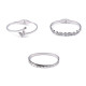 Armband aus edelstahl mit geschliffenen steinchen - Silber (1 Stück) Armband aus edelstahl mit geschliffenen steinchen - Silber (1 Stück)