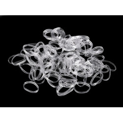 Gumki małe do włosów / do pakowania transparentne - Transparent (1 Torba)