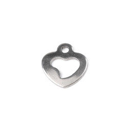 Anhänger aus edelstahl herz, vierblatt, kreuz - Platine (10 Stücke)