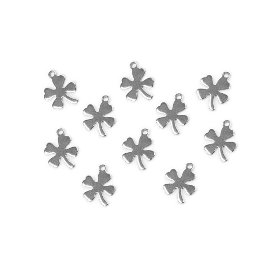 Anhänger aus edelstahl herz, vierblatt, kreuz - Platine (10 Stücke) Anhänger aus edelstahl herz, vierblatt, kreuz - Platine (10 Stücke)