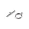 Americké zapínání ø14 mm z nerezové oceli - Platina (10 Páry)
