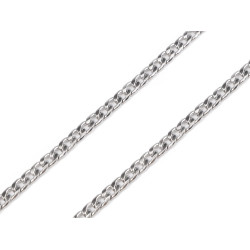 Łańcuszek płaski ze stali nierdzewnej szerokość 4,6 mm, długość 1 m - Platyna (1 Sztuka)