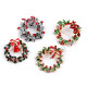 Broche couronne de fête avec strass - Vert foncé (8 Pièces) Broche couronne de fête avec strass - Vert foncé (8 Pièces)