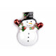 Brooch snowman - White (4 Pieces)