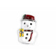 Brooch snowman - White (4 Pieces)