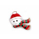 Brooch snowman - White (4 Pieces)