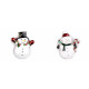 Brooch snowman - White (4 Pieces)