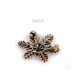 Broche avec strass, flocon de neige - Or (4 Pièces)