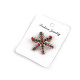 Broche avec strass, flocon de neige - Or (4 Pièces)